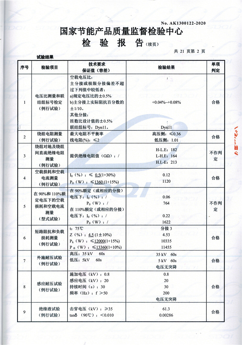 高低压试验报告-S11-1250康巴什康巴什康巴什油浸式变压器-2.jpg